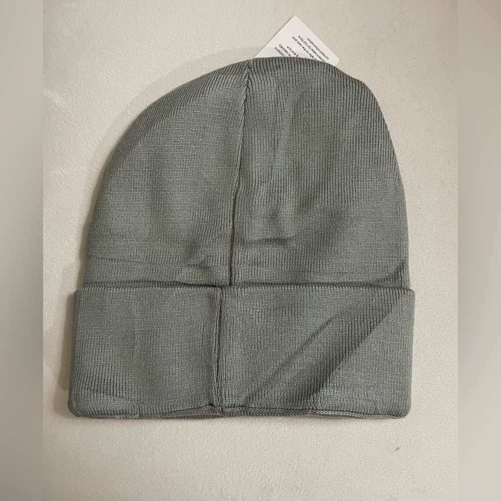 NWT Lululemon Warm Revelation Beanie Heathered Grey Highlighter Yellow - Picture 4 of 6